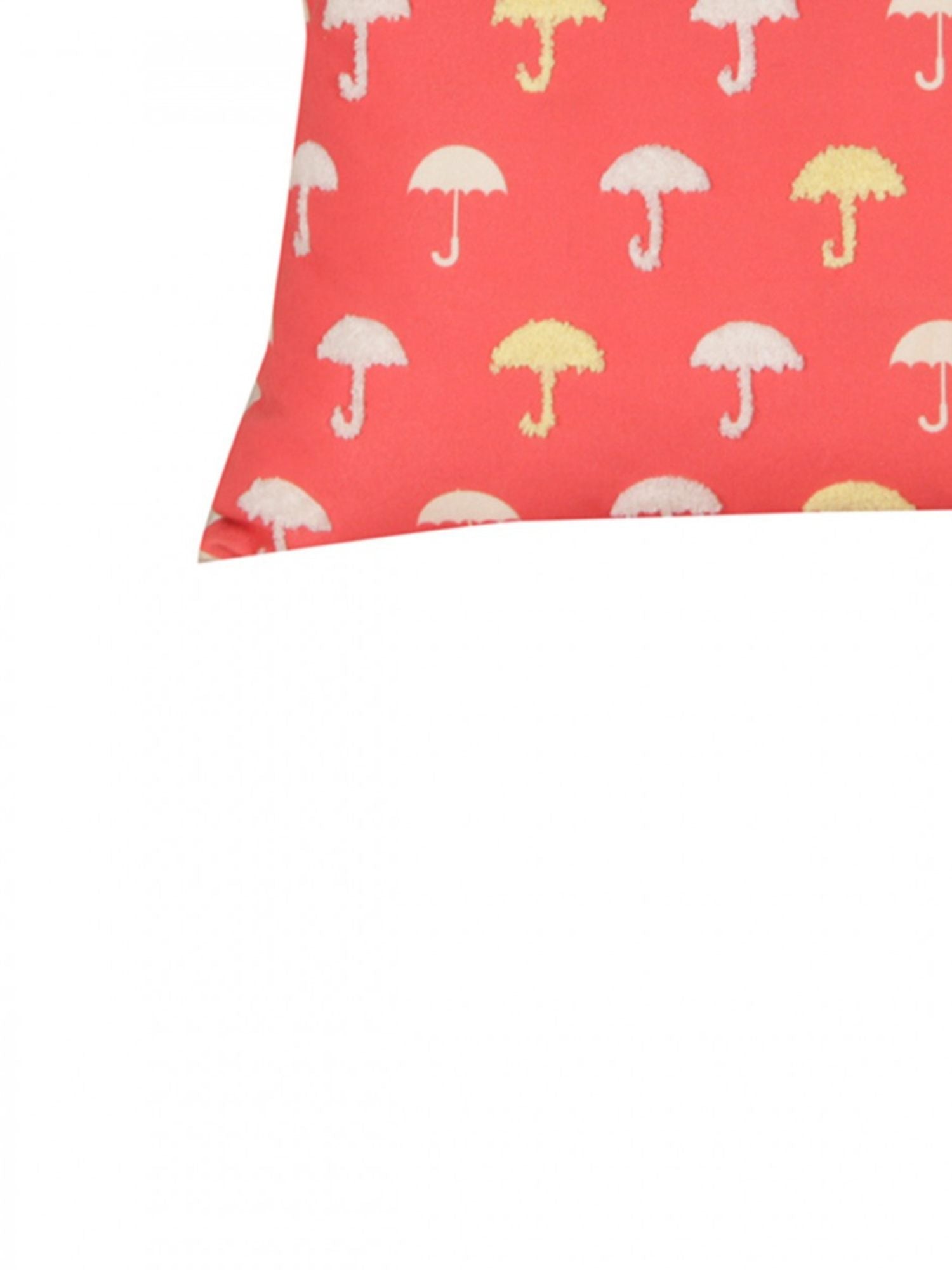 Digital Elegance Umbrella Embroidered Poly Duck Cushion Cover - 12x18 Inch