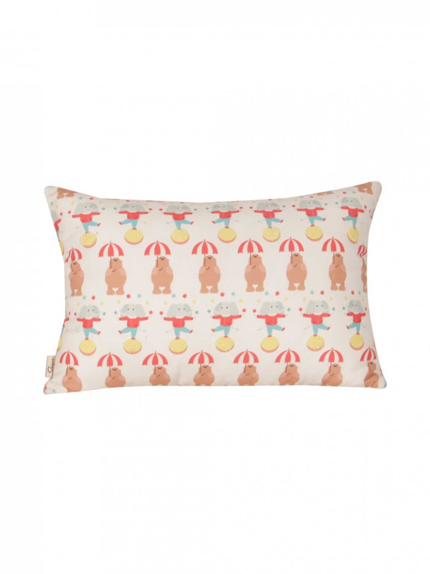 Digital Elegance Umbrella Embroidered Poly Duck Cushion Cover - 12x18 Inch