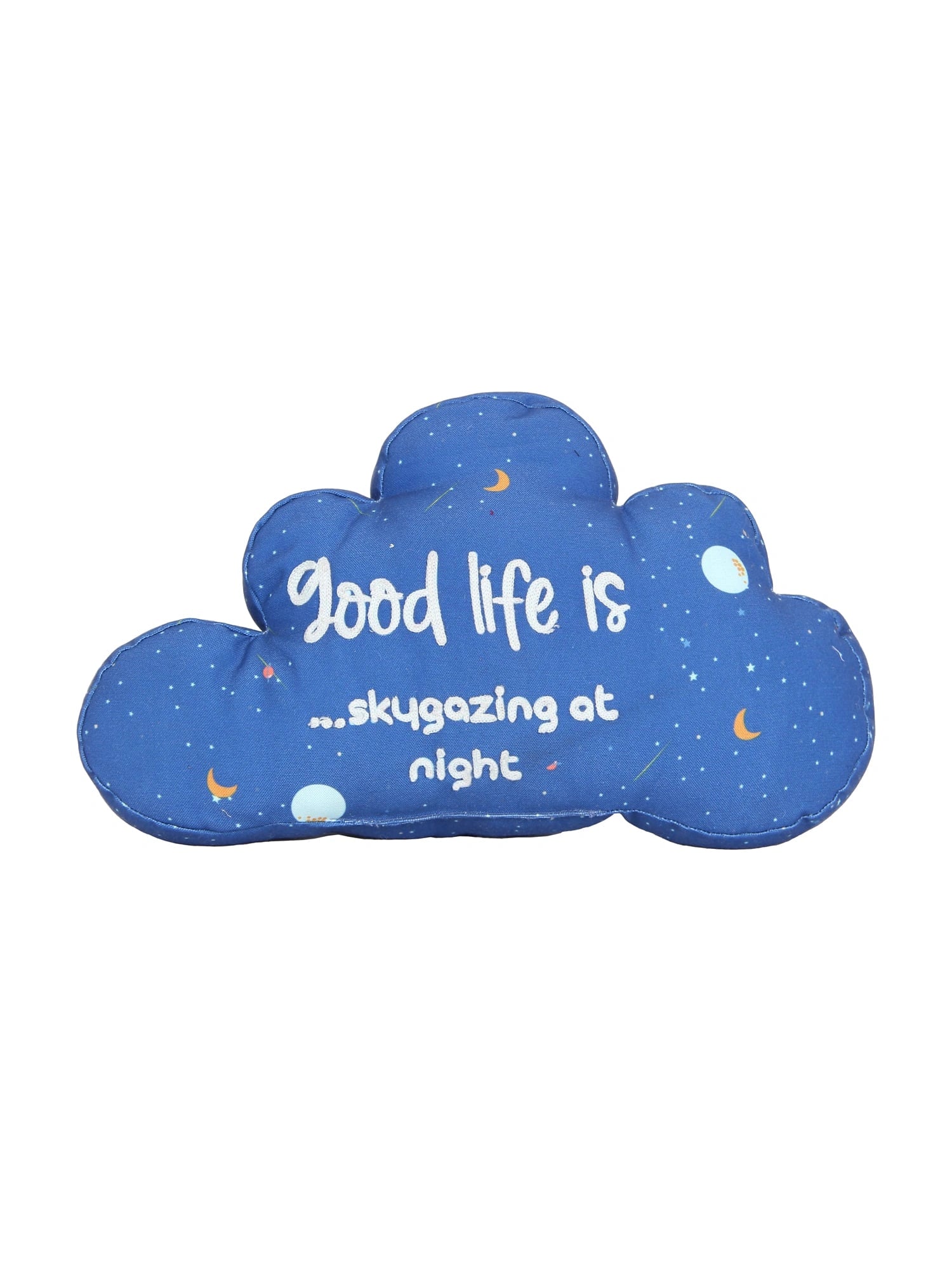 Blue Cloud Printed Shape Cushion for Kids