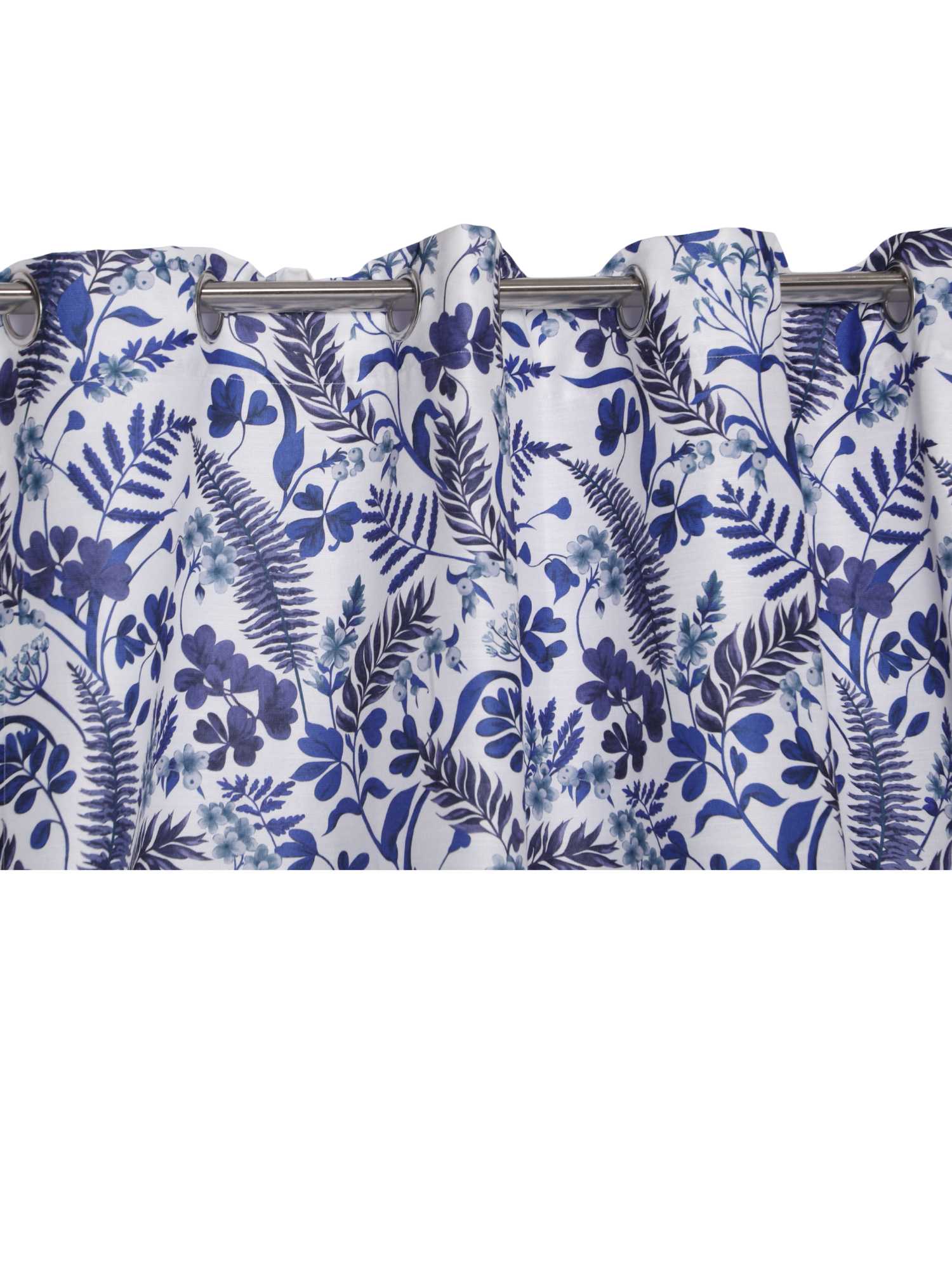 Indigo Botanical Printed Door Curtain -  Pack of 1
