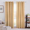 Cotton Geometric Self Design Mustard Curtain