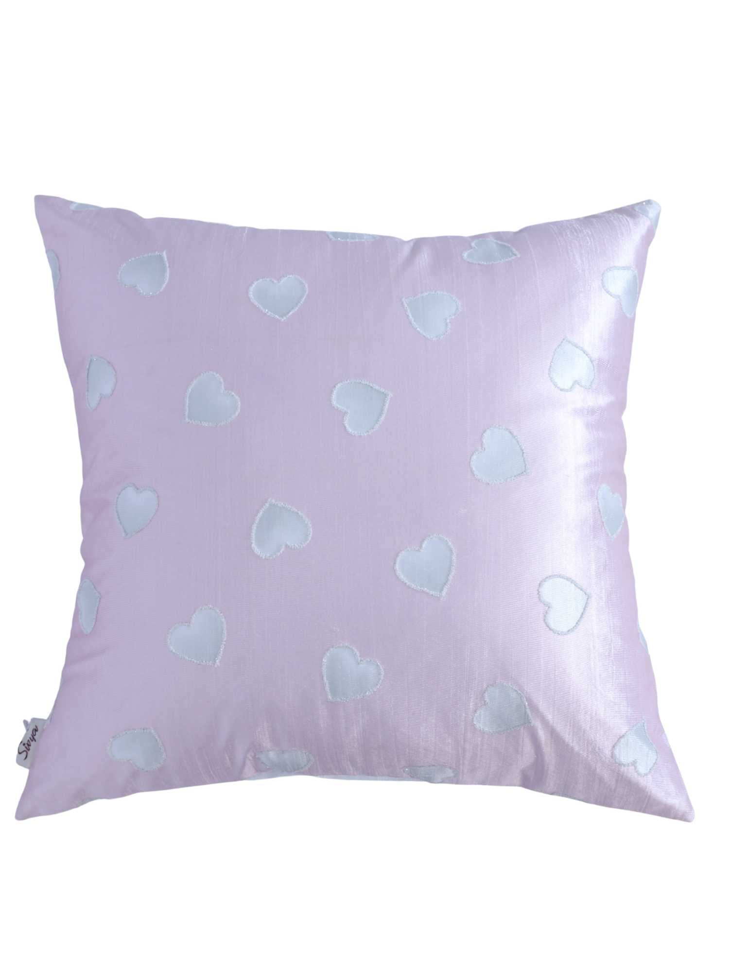 Soft Hearts Romance Cushion Cover - 18x18 Inch