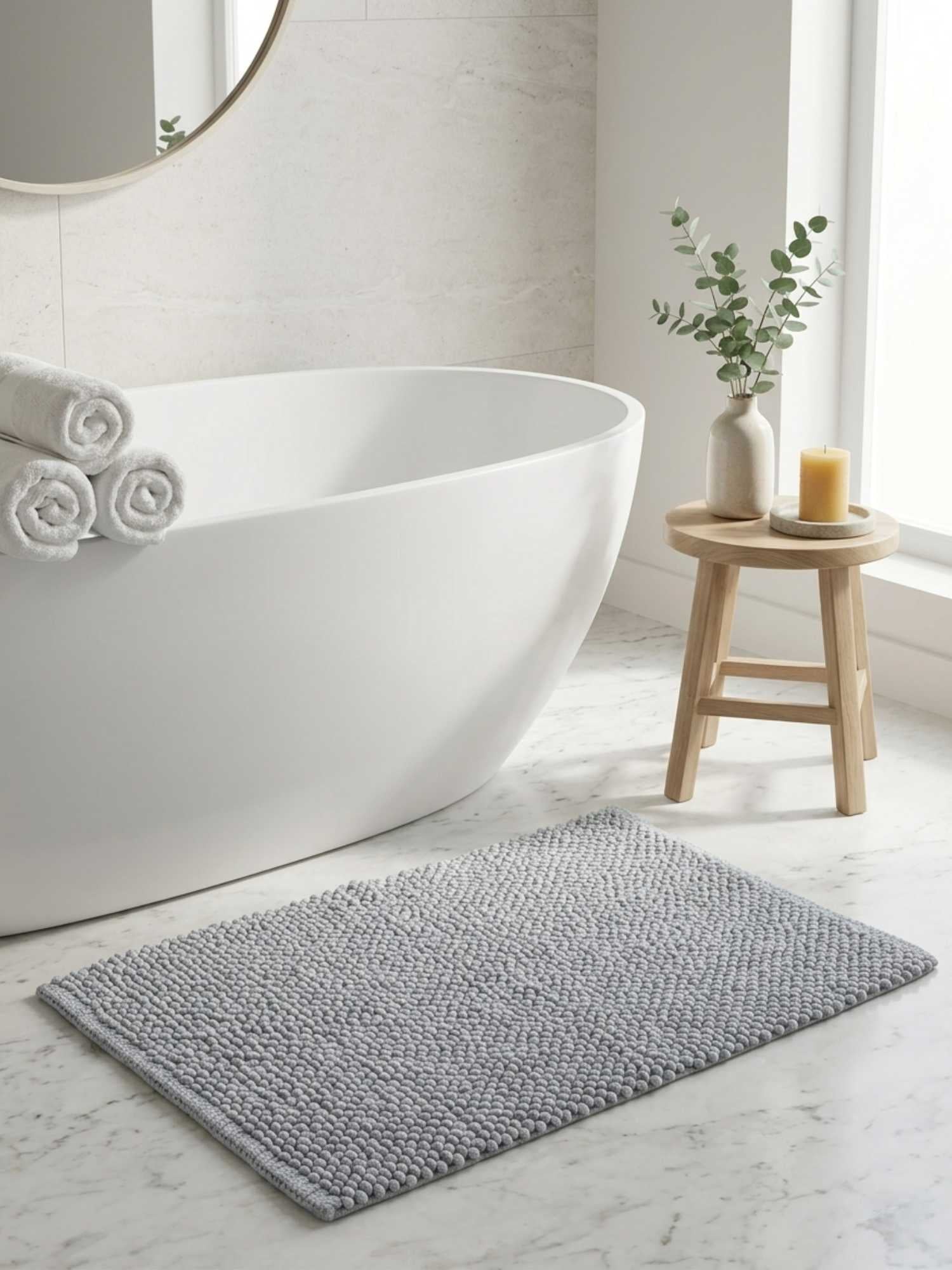 Ash Calm Pebble Bath Mat