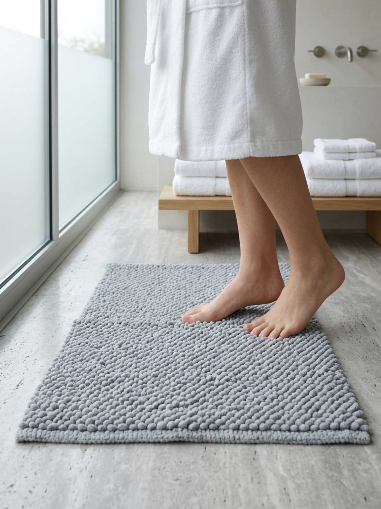 Ash Calm Pebble Bath Mat