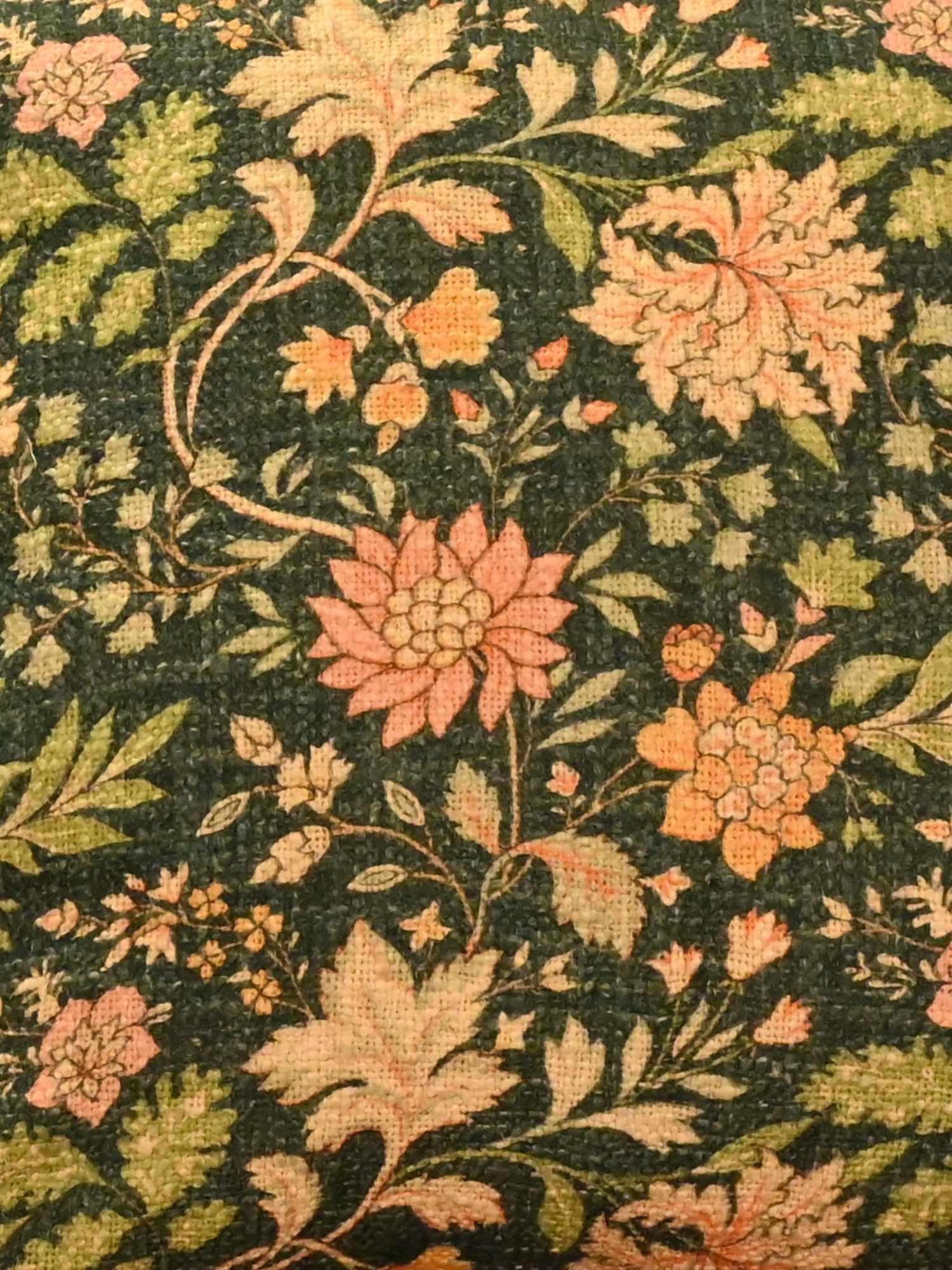 Teal Meadow Cotton Slub Floral Cushion Cover – 16x16 Inch