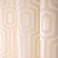 Cotton Geometric Self Design Ivory Curtain