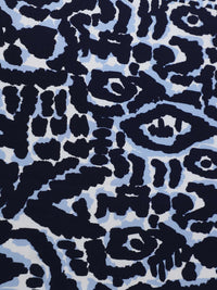 Midnight Ikat Luxe Viscose Dohar with Contrast Piping - 2 Pillow Cover