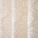 Cotton Heavy Fabric Grommet Self Design Cream Curtain