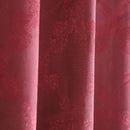 Cotton Burgundy Self Design Curtain with Grommets