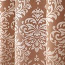 Cotton Heavy Fabric Grommet Self Design Brown Curtain