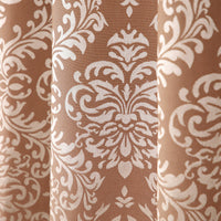 Cotton Heavy Fabric Grommet Self Design Brown Curtain