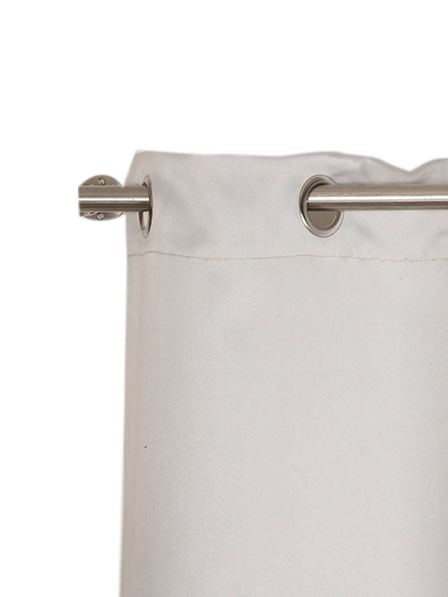 Silver Plain Blackout Curtains - Pack of 1