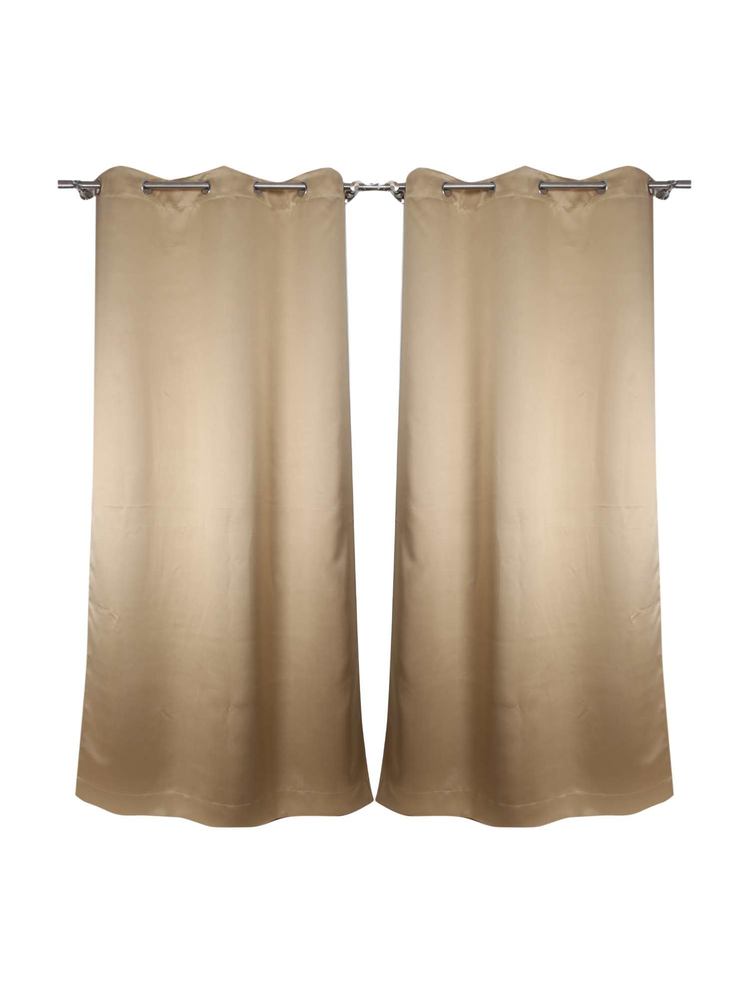 Gold Plain Blackout Curtains - Pack of 1