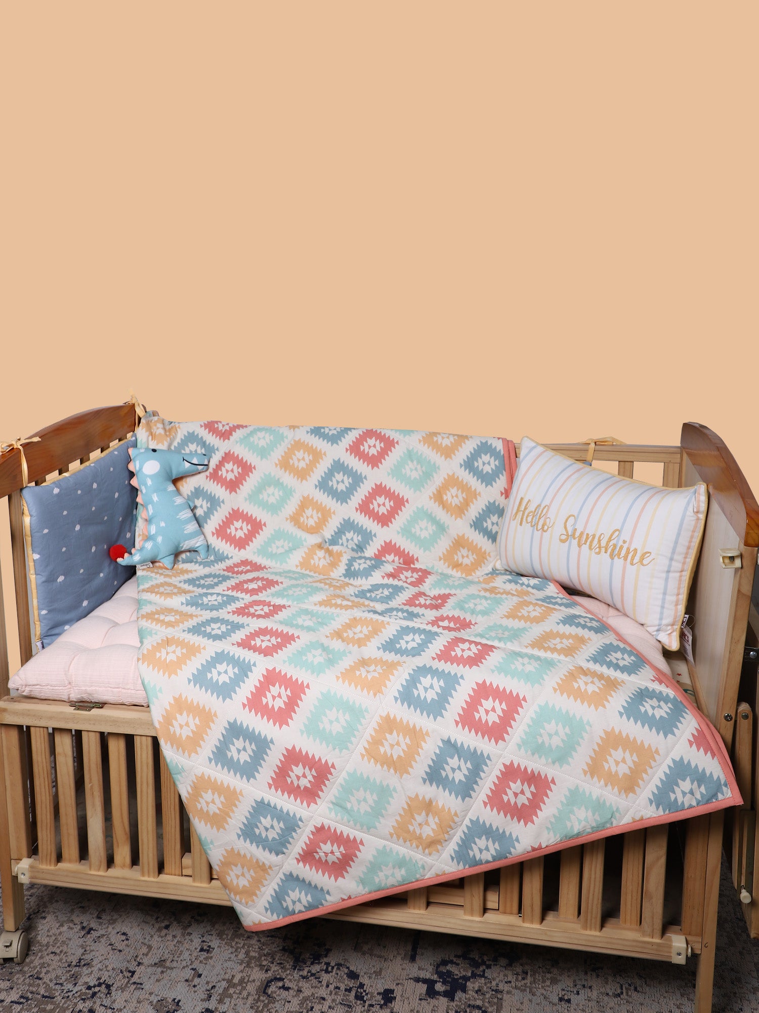 Abstract Printed Multi Color Kids Quilt