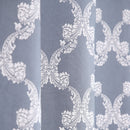 Cotton Grommet Self Design Blue and Silver Curtain