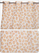 Mustard Leaf Printed Door Curtain - Pack of 1