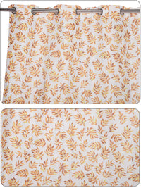 Mustard Leaf Printed Door Curtain - Pack of 1