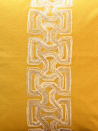Aurelia Centre-Band Embroidered Cushion Cover - 16x16 Inch