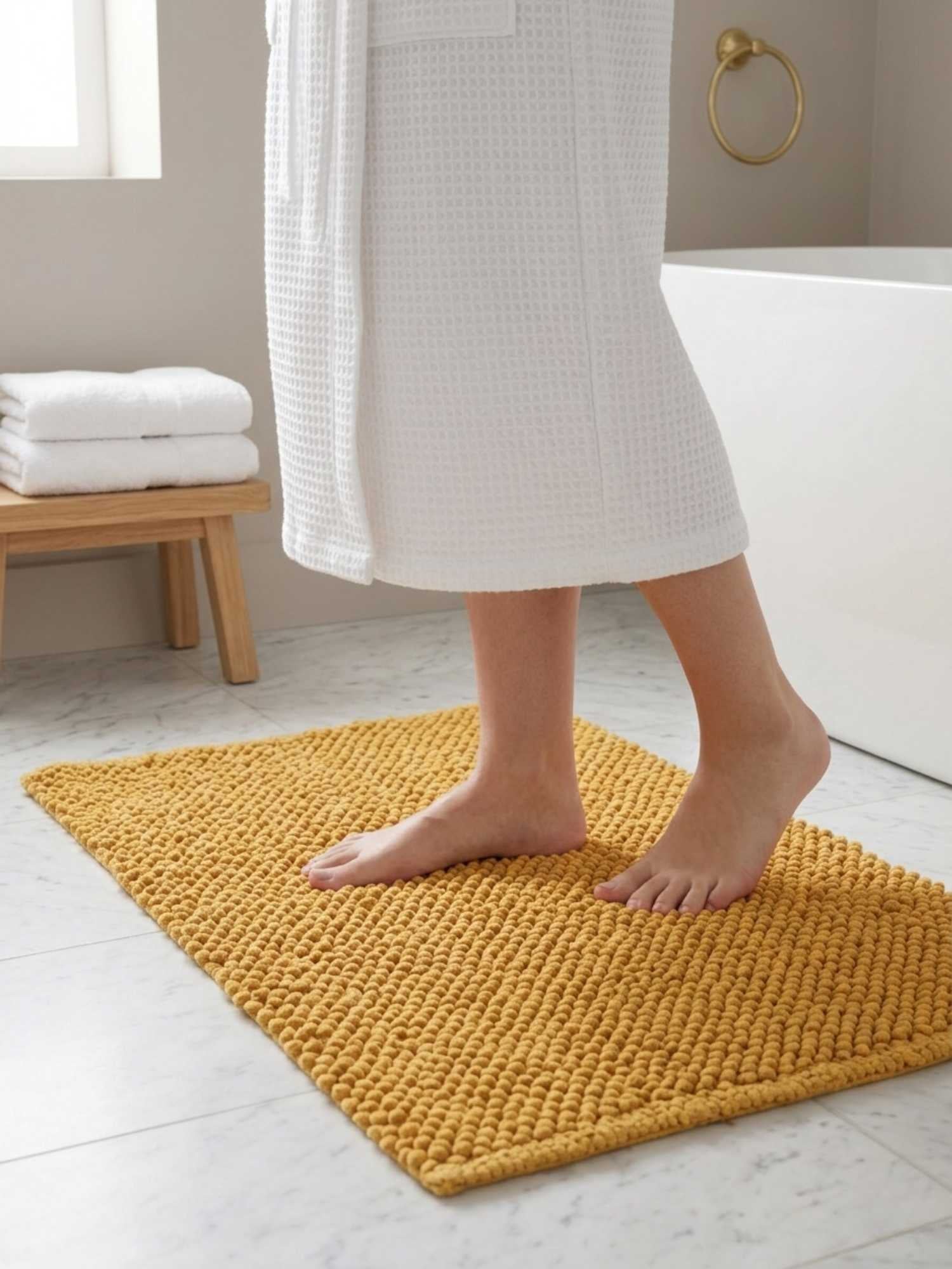 Amber Pebble Luxe Bath Mat