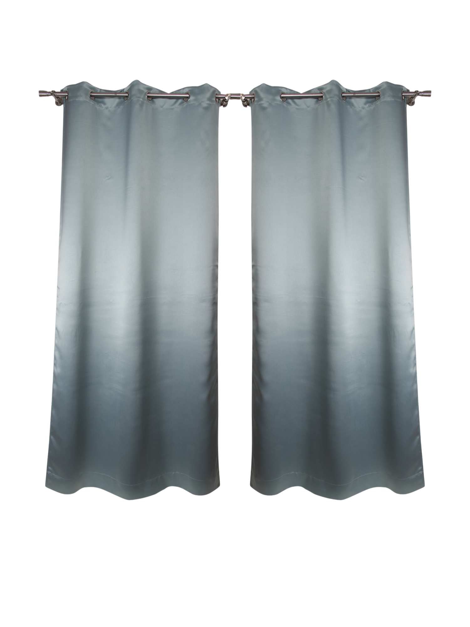 Blue Plain Blackout Curtains - Pack of 1