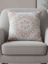 Velvet Modern Print Cushion Cover - 16x16 Inch