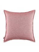 Plane Flenge Cotton Cushion Covers Red Set of 2