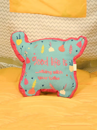 Giraffe Bus Printed Shape Cushion for Kids
