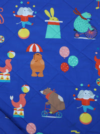 Printed Kids Character Blue Quilt