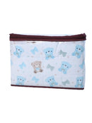 Teady Bear Printed Kids Single Quilt - Light Blue