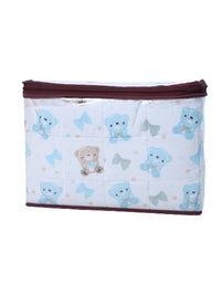 Teady Bear Printed Kids Single Quilt - Light Blue