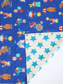 Printed Kids Character Blue Quilt