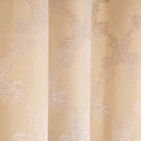 Cotton Heavy Fabric Grommet Self Design Beige Curtain