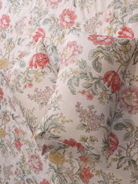 Floral Printed Bed Cover for Double Bed with Pillow Covers - 18x27 Inches
