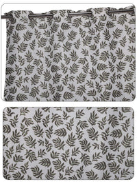 Green Leaf Printed Door Curtain - Pack of 1