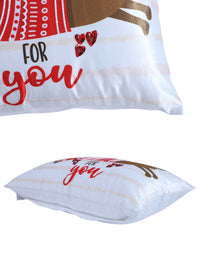 Love Paws Embroidered Cushion Cover - 12x20 Inch