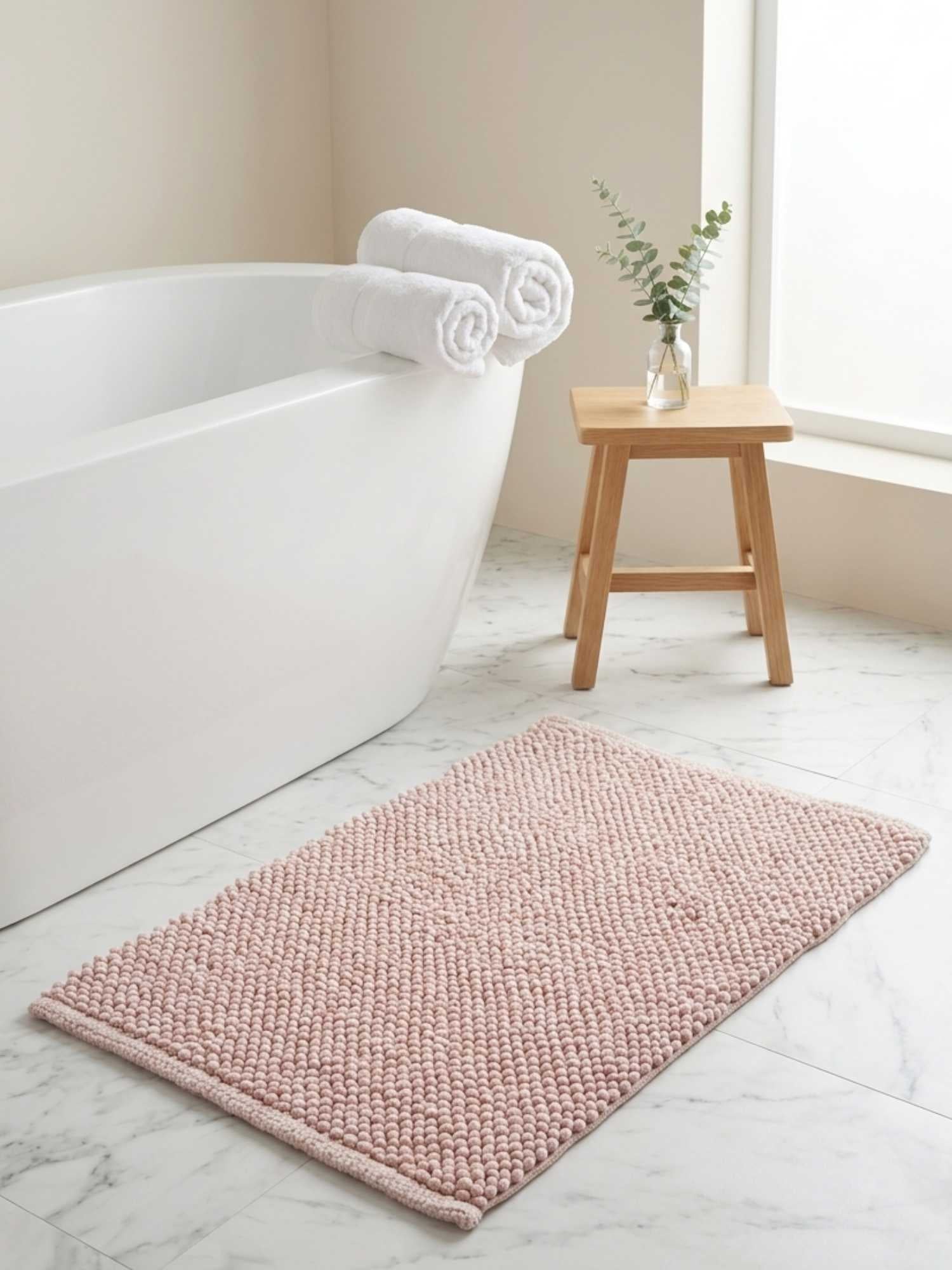 Blush Pebble Luxe Bath Mat