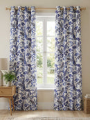Indigo Botanical Printed Door Curtain -  Pack of 1