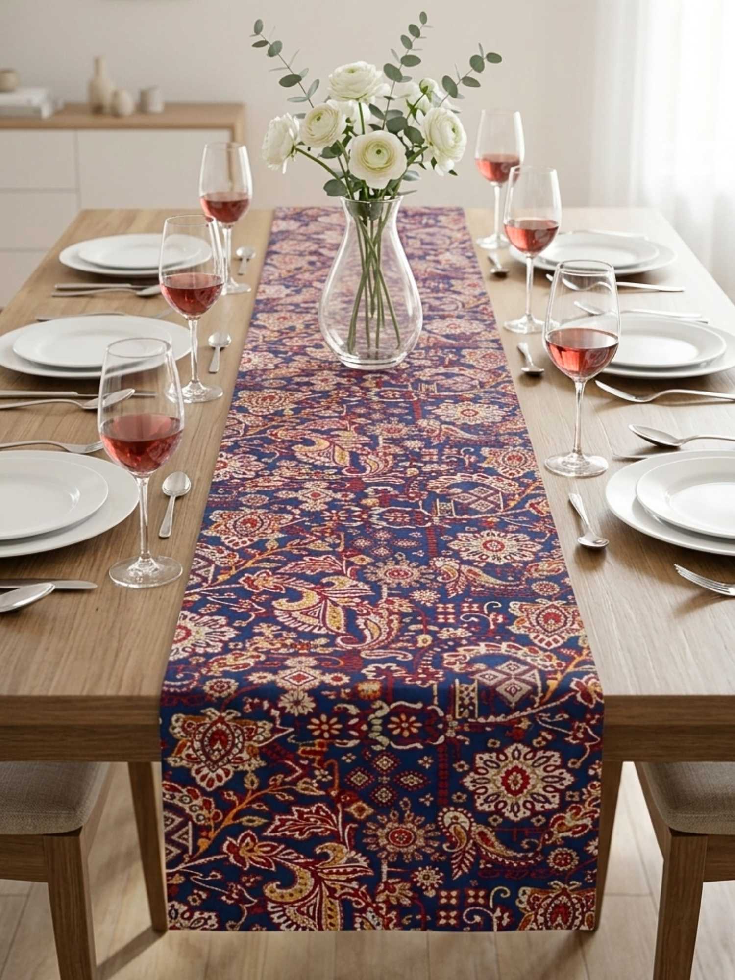 Royal Persian Elegance Velvet Table Runner