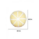 Zesty Elegance Printed Lemonish Shape Cushions with Citrusy Embroidery