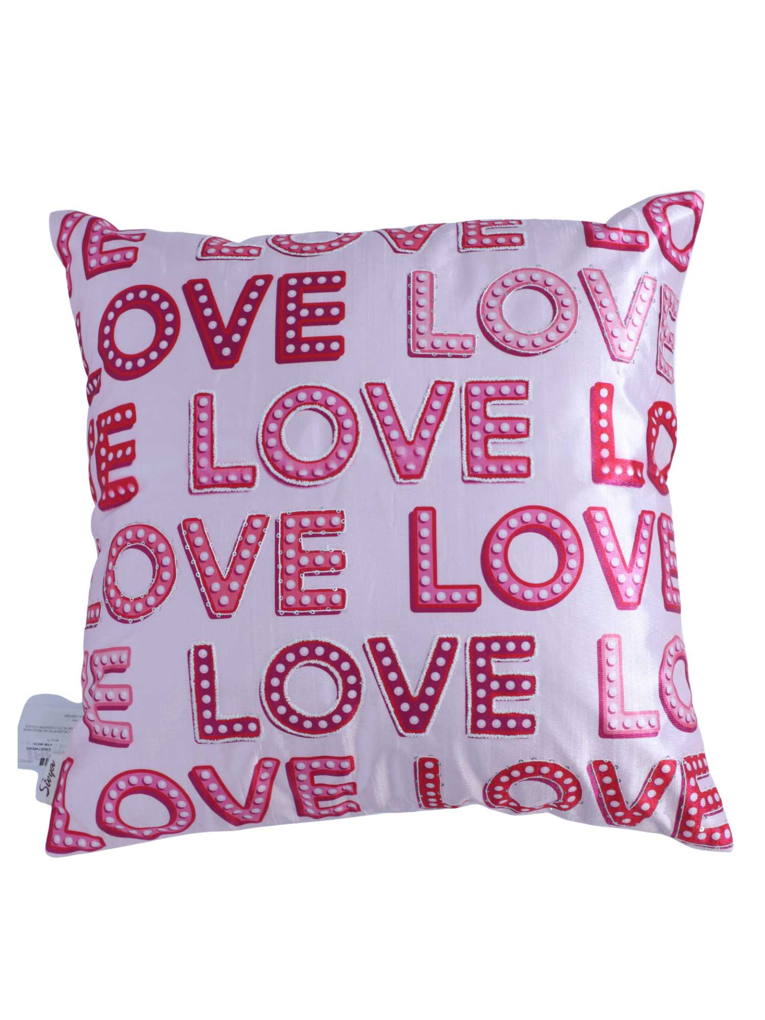 All-Over Love Pattern Cushion Cover - 18x18 Inch