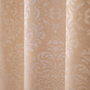 Cotton Heavy Fabric Grommet Self Design Gold Curtain