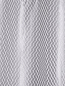 Grey Self Design Tissue Shear Net Curtains