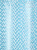 Blue Self Design Tissue Shear Net Curtains