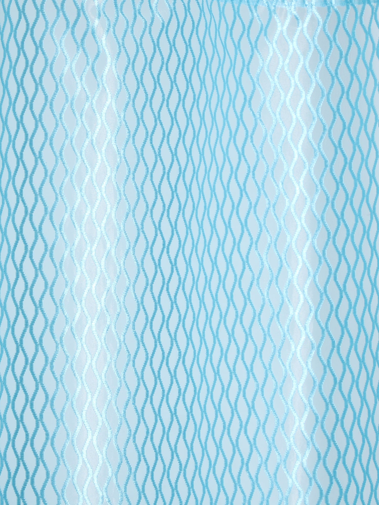 Blue Self Design Tissue Shear Net Curtains