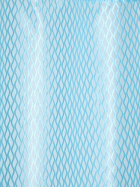 Blue Self Design Tissue Shear Net Curtains