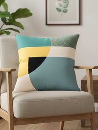 Embroidered Elegance - 18x18 Inch Poly Duck Printed Cushion Cover