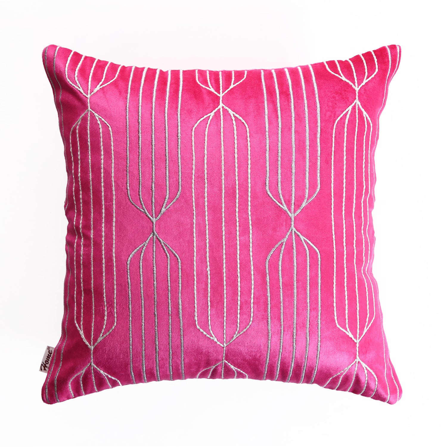 Fuchsia Fusion Cord 16x16 Inches Cushion Cover - Pack of 2