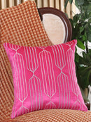 Fuchsia Fusion Cord 16x16 Inches Cushion Cover - Pack of 2