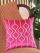 Fuchsia Fusion Ogee 16x16 Inches Cushion Cover - Pack of 2