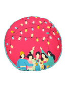 Fusia Round Printed Shape Cushion for Kids